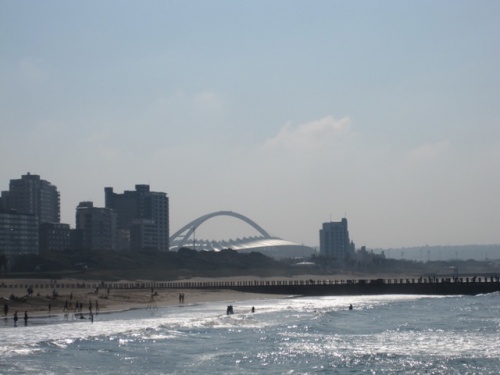 Stadion vom Strand aus